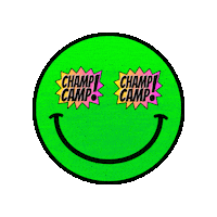 Happy Smiley Face Sticker by Champ Camp