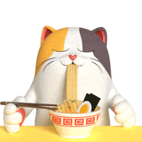 Hungry Noodles GIF by Liberty Cats Emojis