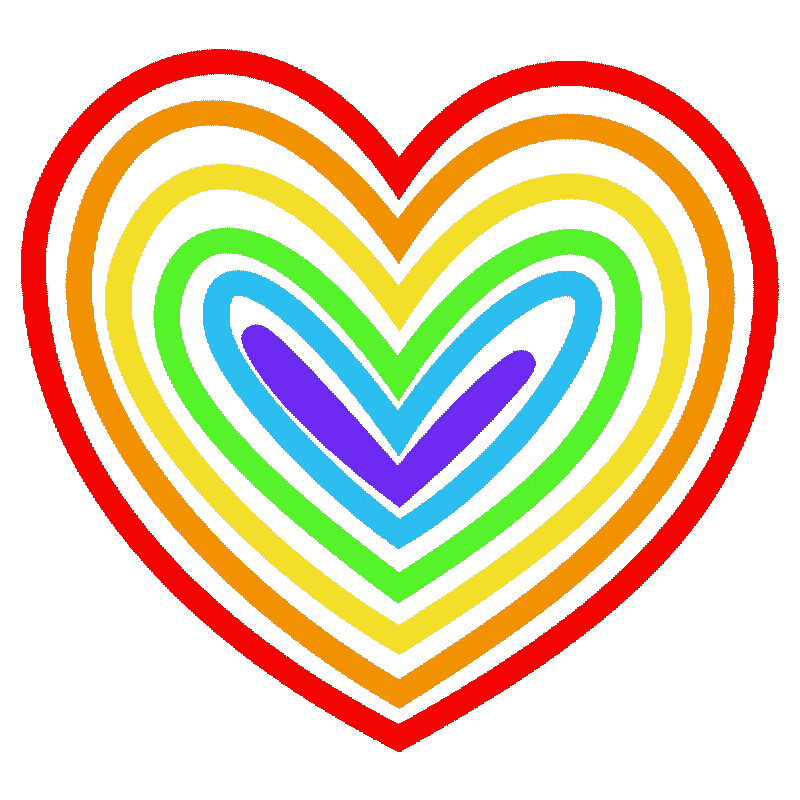 Heart Rainbow Sticker