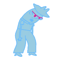Sad Walking Sticker