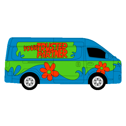 rjpaper giphyupload delivery van trust Sticker