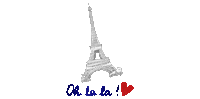 ohlalahotelbar heart paris oh la la tour eiffel Sticker