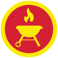 BCBInternational fire cooking dragon bbq Sticker
