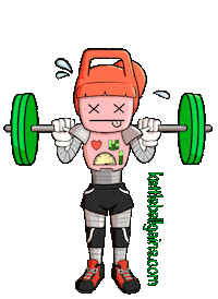 KettlebellGainsApparel pink workout gym robot Sticker