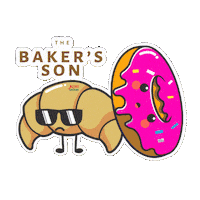 Donut Croissant Sticker by jayagrocer