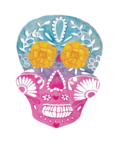 Day Of The Dead Halloween Sticker by Color Snack Creative Studio