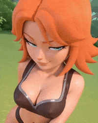 Cute Girl 3D Art GIF