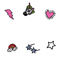 Lightning Bolt Heart Sticker by Roller Rabbit