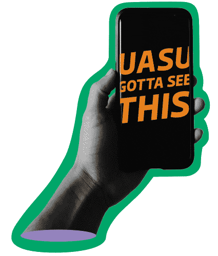UAlbertaSU giphyupload news green new post Sticker