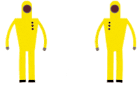ebola protective suit Sticker by juanfutbol