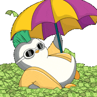 Make It Rain Money Sticker by Pudgy Penguins