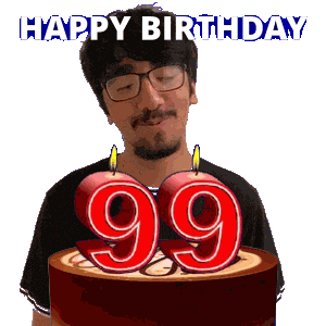 99 Years Old Sticker