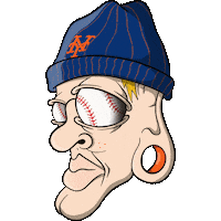 SteveTheBum mets queens new york mets polar bear Sticker