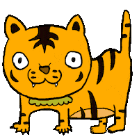 buruburuburub4 cat tiger 猫 虎 Sticker