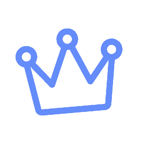 Ladyship Crown Blue Sticker by Ladyship