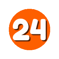 Orange Number Sticker