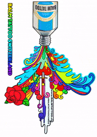 OldCapital rainbow tattoo ink oldschool GIF