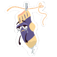 Sad Drop Sticker