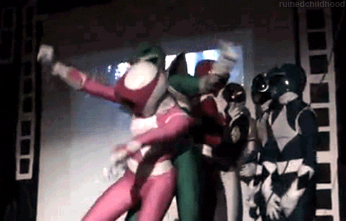 Power Rangers Dancing GIF