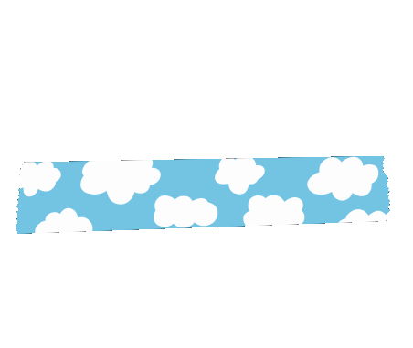 Brushpan giphyupload clouds tape lines Sticker