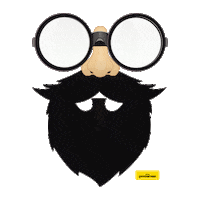 opticauniversitaria beard u mascara moustache Sticker