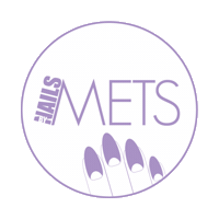 Nailsbymets spinning spinning logo nailsbymets nails by mets Sticker