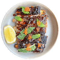 Pork Ribs Trout Roe Sticker by foodbabyny
