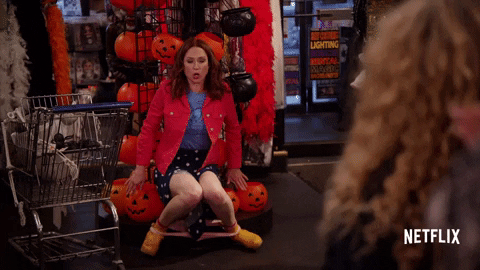 unbreakable kimmy schmidt halloween GIF by NETFLIX