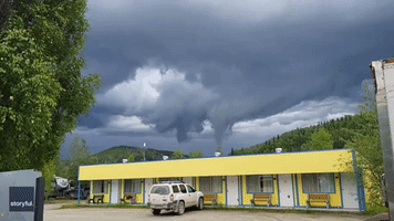 Storm Clouds Deliver Torrential Hail in Yukon Province