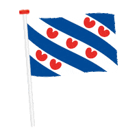 DokkumerVlaggenCentrale friesland fryslan heerenveen leeuwarden Sticker