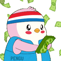 Invest Make It Rain Sticker by Pudgy Penguins