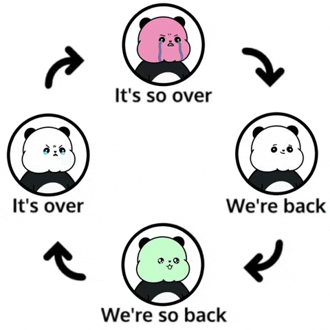 Feeling Down Its Over GIF by Kanpai Pandas