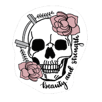 AbbiJDesign beauty workout strong skull Sticker