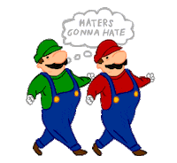 mario bros hater Sticker