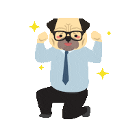 Pug Fighting Sticker