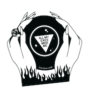 Sheytanworld gold smoke hand luxury Sticker