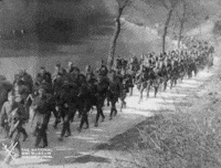 NationalWWIMuseum black and white military footage soldiers GIF