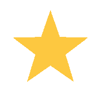 Yellow Star Art Sticker