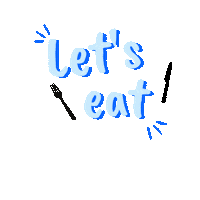 Lets Eat Sticker by Les Filous