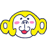 MONJARUInc 嬉しい ハッピー るんるん もんじゃるくん Sticker