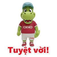Dino Thank You Sticker by Bagi Việt Nam
