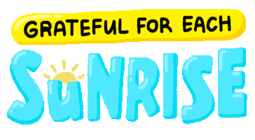Sunrise Gratitude Sticker by Carawrrr