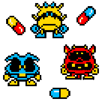 Dr Mario Virus Sticker