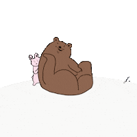 fartynrabbie love gym bear bunny Sticker