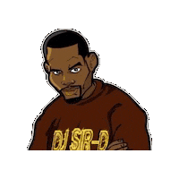 DJSir-D dj rude mean black man Sticker