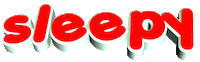 sleepy text Sticker