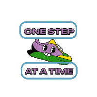 One Step At A Time Running Sticker by The SOL Foundation
