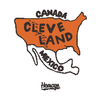 Cleveland Ohio Canada Sticker by HOMAGE