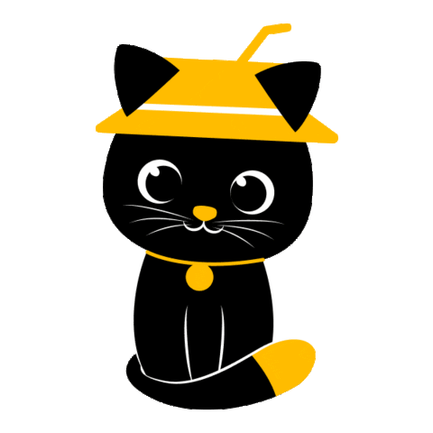 Black Cat Sticker by cococart