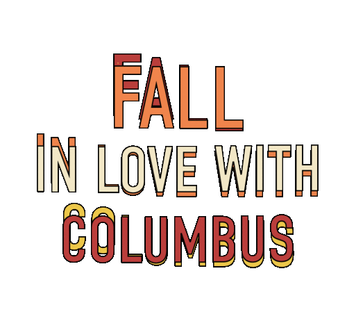 Columbus Ohio Fall Sticker by Experience Columbus